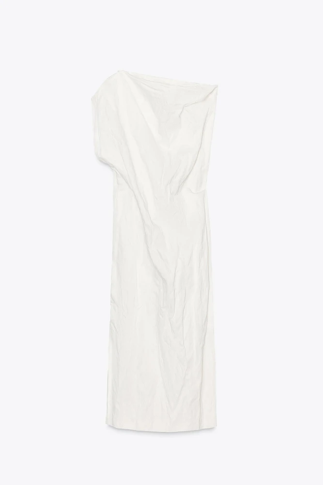 ZW COLLECTION ASYMMETRIC WRINKLED DRESS