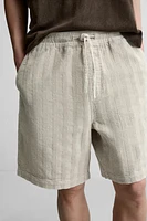 STRIPED JACQUARD SHORTS