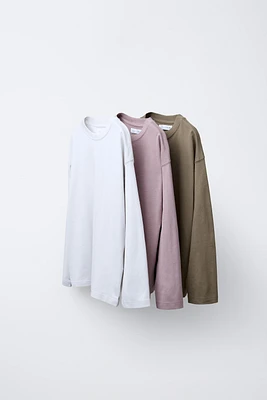 THREE-PACK OF PLAIN T-SHIRTS