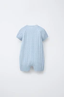 COMBI-SHORT EN MAILLE AJOURÉ