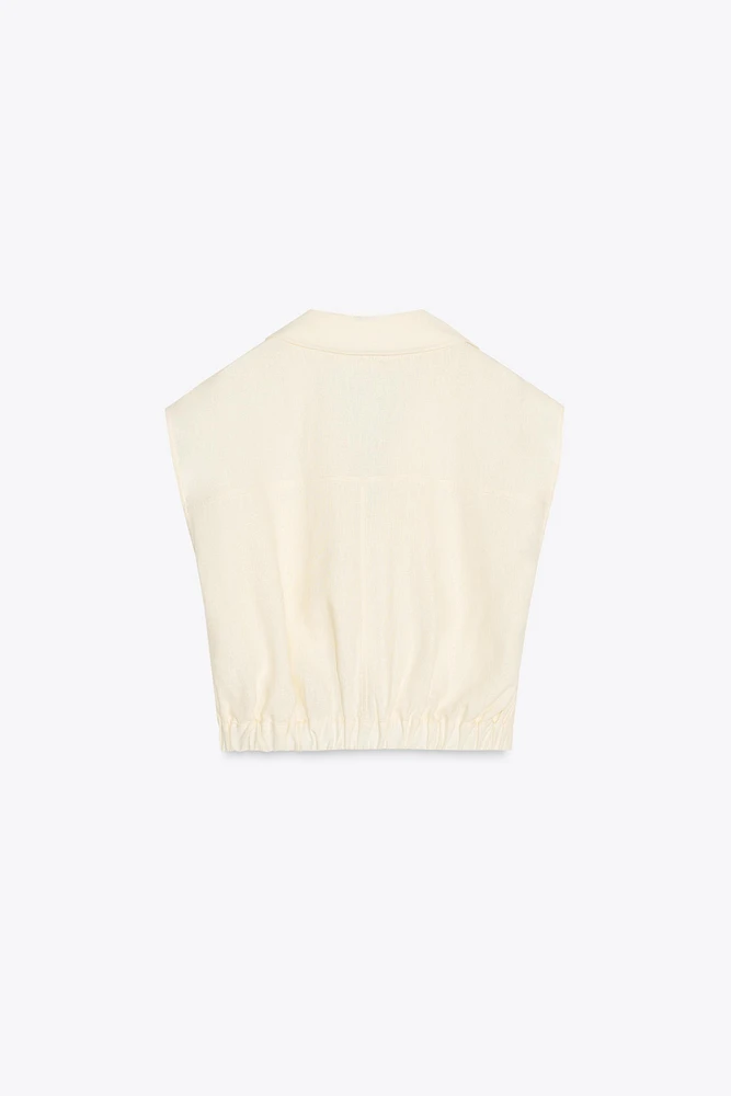 TOP AVEC LIN BAS ÉLASTIQUE