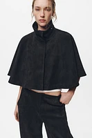 FAUX SUEDE CAPE