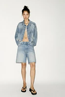 BERMUDA EN JEAN TRF PASSANT TAILLE NORMALE