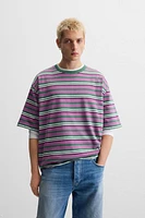 STRIPED JACQUARD T-SHIRT
