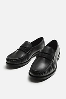 LEATHER PENNY LOAFERS