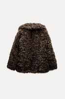 FAUX FUR SHORT COAT ZW COLLECTION