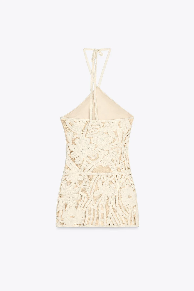 ROBE HALTER BRODÉE