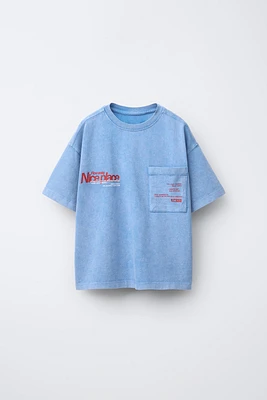 TEXT PRINT POCKET T-SHIRT