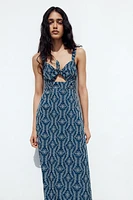 ROBE MIDI BRODERIES AJOURÉES EFFET GOMME