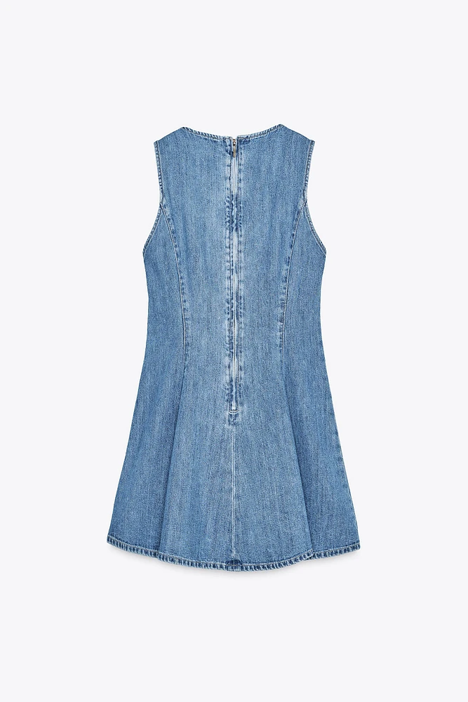 ROBE EN JEAN TRF À GODETS
