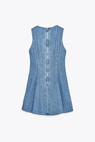 TRF GODET DENIM DRESS
