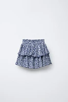 RUFFLED ELASTIC SKIRT