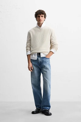 BASIC TEXTURED KNIT SWEATER