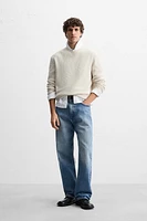 BASIC TEXTURED KNIT SWEATER