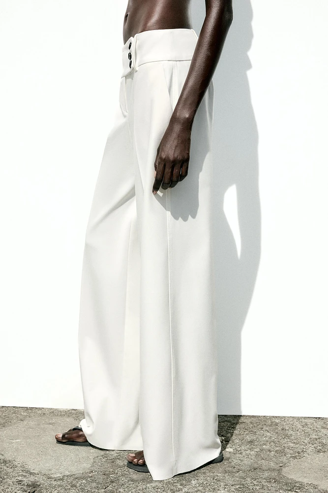 PANTALON LARGE TAILLE CROISÉE