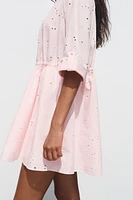 ROBE BRODÉE À EFFET GOMME