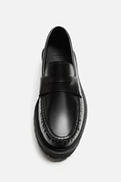 LEATHER PENNY LOAFERS