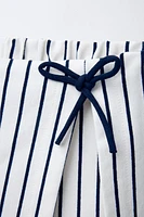 JUPE BERMUDA RAYURES LACET