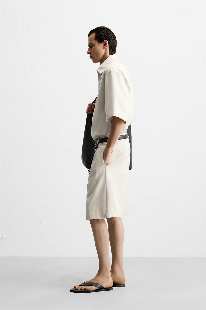 CHEMISE POLO EN COTON ET LIN