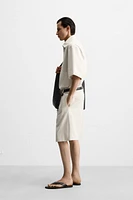 CHEMISE POLO EN COTON ET LIN