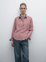 Cotton blend check shirt