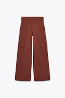 RELAXED FIT BELTED CARGO PANTS