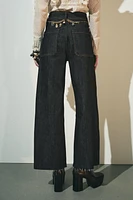 ZW COLLECTION HIGH WAIST WIDE LEG POCKET JEANS