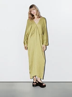 Robe kimono fluide satinée - STUDIO