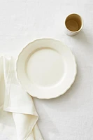 EARTHENWARE DINNER DISH WITH RAISED-DESIGN EDGE