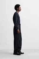 PLEATED COTTON - WOOL PANTS