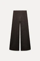 WIDE LEG SOFT PIQUÉ PANTS