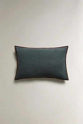 THROW PILLOW COVER WITH OVERLOCK