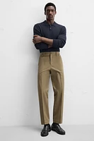 REGULAR FIT PANTS WITH BELT LOOPS