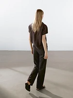100% linen short sleeve shirt
