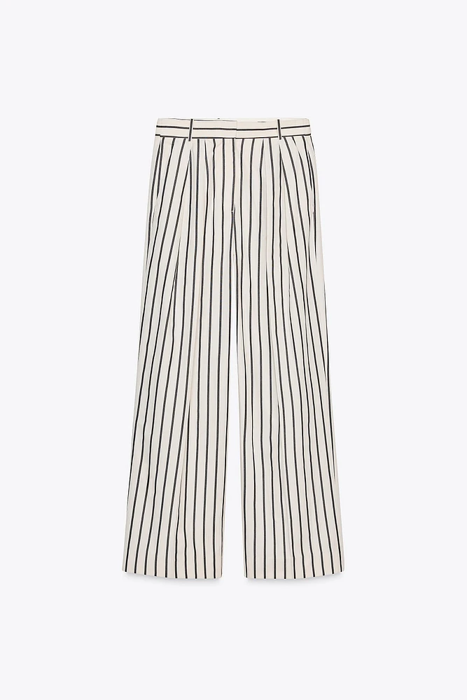 ZW COLLECTION STRIPED PLEATED PANTS
