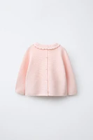 PULL EN MAILLE COL CROCHET