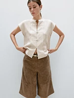 Waistcoat with bib front and Japanese details