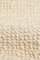 WAVY DETAIL WOOL AREA RUG