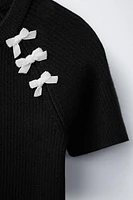 RIB BOW T-SHIRT