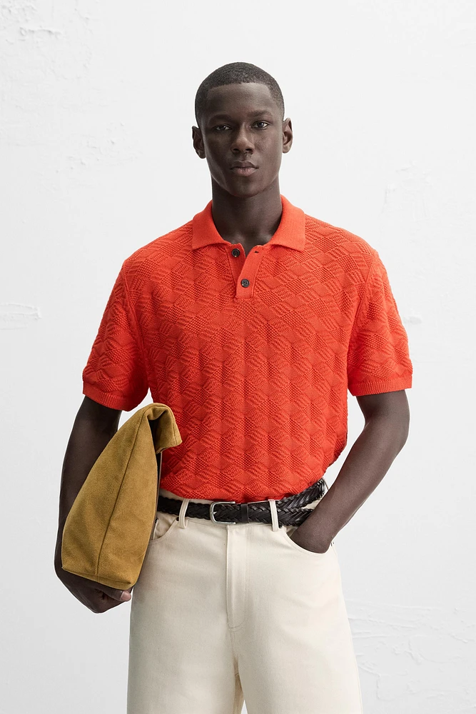 POLO EN MAILLE LOSANGES