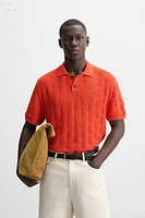 DIAMOND KNIT POLO SHIRT