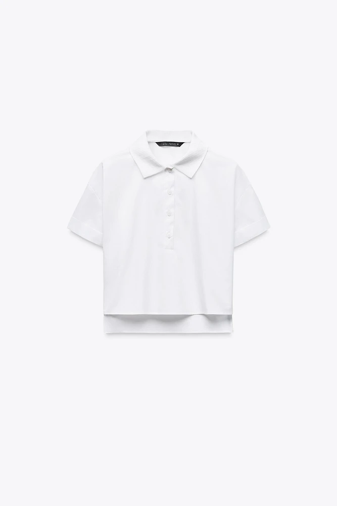 RIBBED COLLAR SHIRT