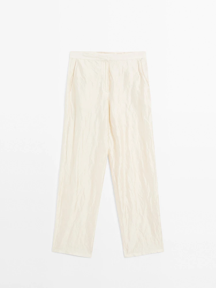 Pantalon satiné texturé - Limited Edition