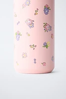 FLORAL STAINLESS STEEL BOTTLE 600ML