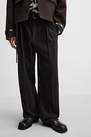 PLEATED PANTS WITH BELT X NANUSHKA