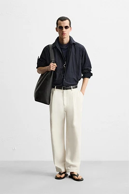 CHEMISE EN COTON À EFFET PLISSÉ