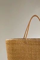 LARGE RAFFIA TOTE BAG