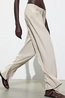 PLEATED WIDE LEG PANTS