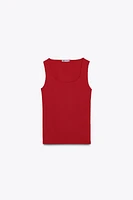 WIDE STRAP POLYAMIDE TOP