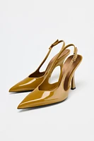 PATENT SLINGBACK HIGH HEELS